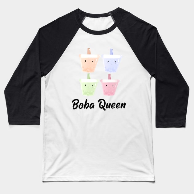 Boba Queen Baseball T-Shirt by Mydrawingsz